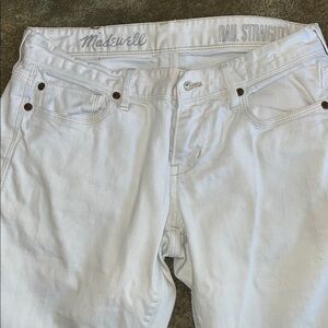Madewell Women's White Straight Leg Jeans